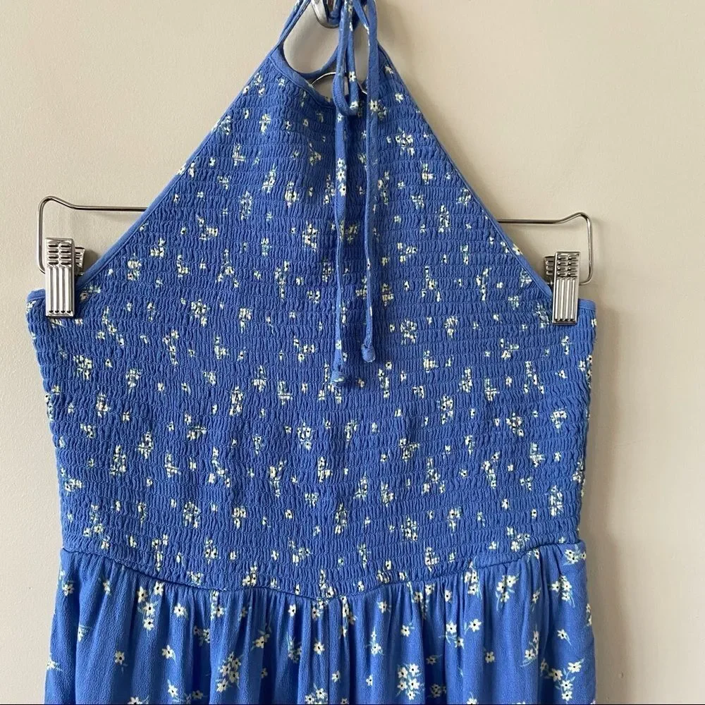 American Eagle-Floral Dainty Printed Halter Jumpsuit (Size:Medium) - Picture 5 of 11